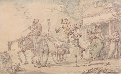 Tijd en Dood en Goody Barton door Thomas Rowlandson